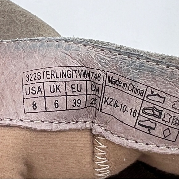 Vionic Sterling Taupe Suede Side Zip Booties Size 8 - Picture 11 of 12